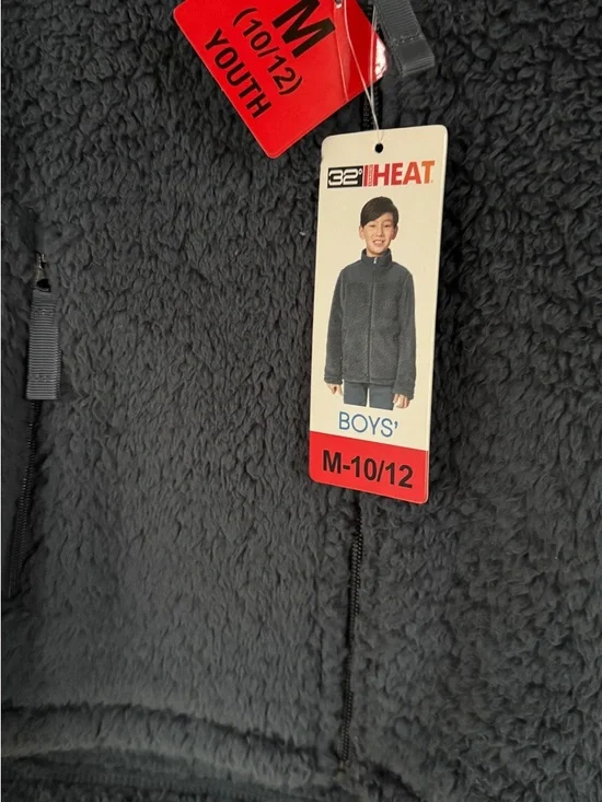 32 Degrees Heat Boys Black Zip Closure Jacket with Zippered Pockets (M 10-12) - Picture 4 of 9